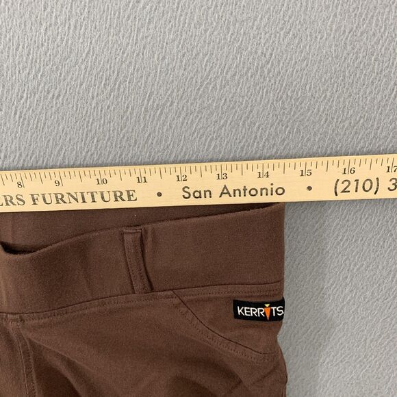 Kerrits Riding Pants Womens Large Brown Knee Patch Bootcut Equestrian Breeches - Picture 8 of 14